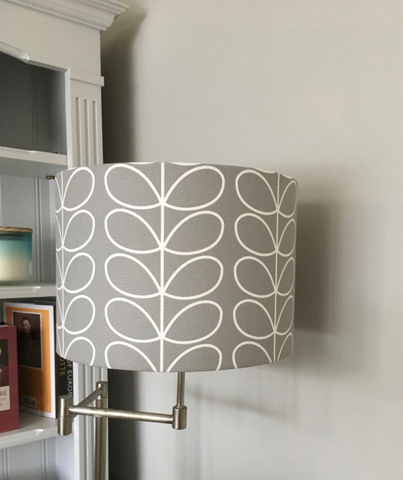 Linear Stem Silver Grey Fabric Lampshade Ceiling And Australia Linear Stem Silver Grey Fabric, Grey Fabric Light Shade