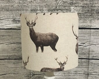 Hunting Scene Lampshades Ideal To Match Stag Home Decor Deer & Stag Cushions. 