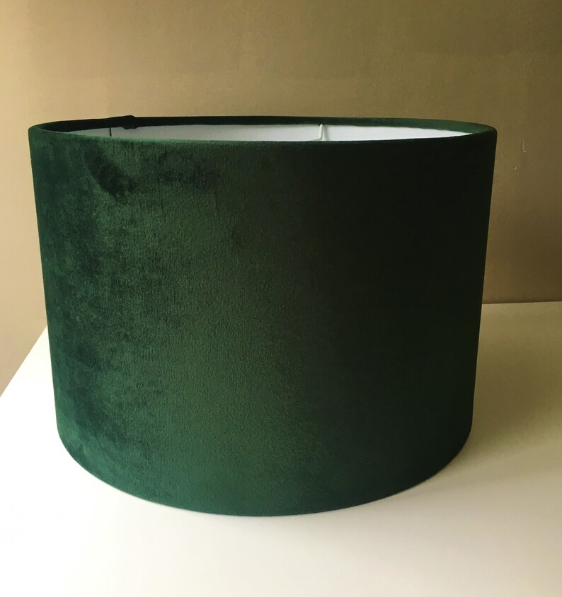 Forest Green Velvet Fabric Lampshade Ceiling and Etsy