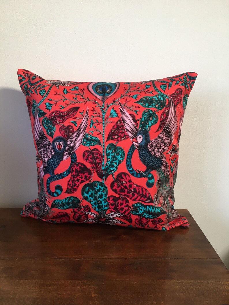 Amazon Red by Emma J Shipley Reversible Cushion Cover Pillow Etsy UK