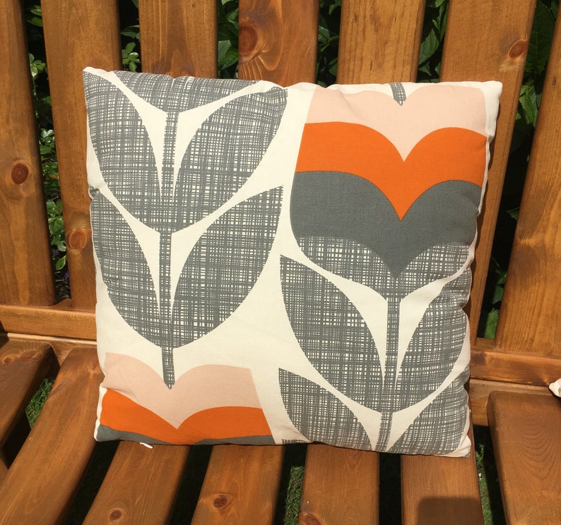 Rose Bud Orange by Orla Kiely Reversible Cushion Cover Etsy