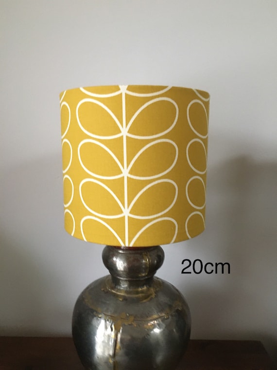 Orla Kiely Lampshade yellow linear stem Ceiling Pendant Table Shade dandelion