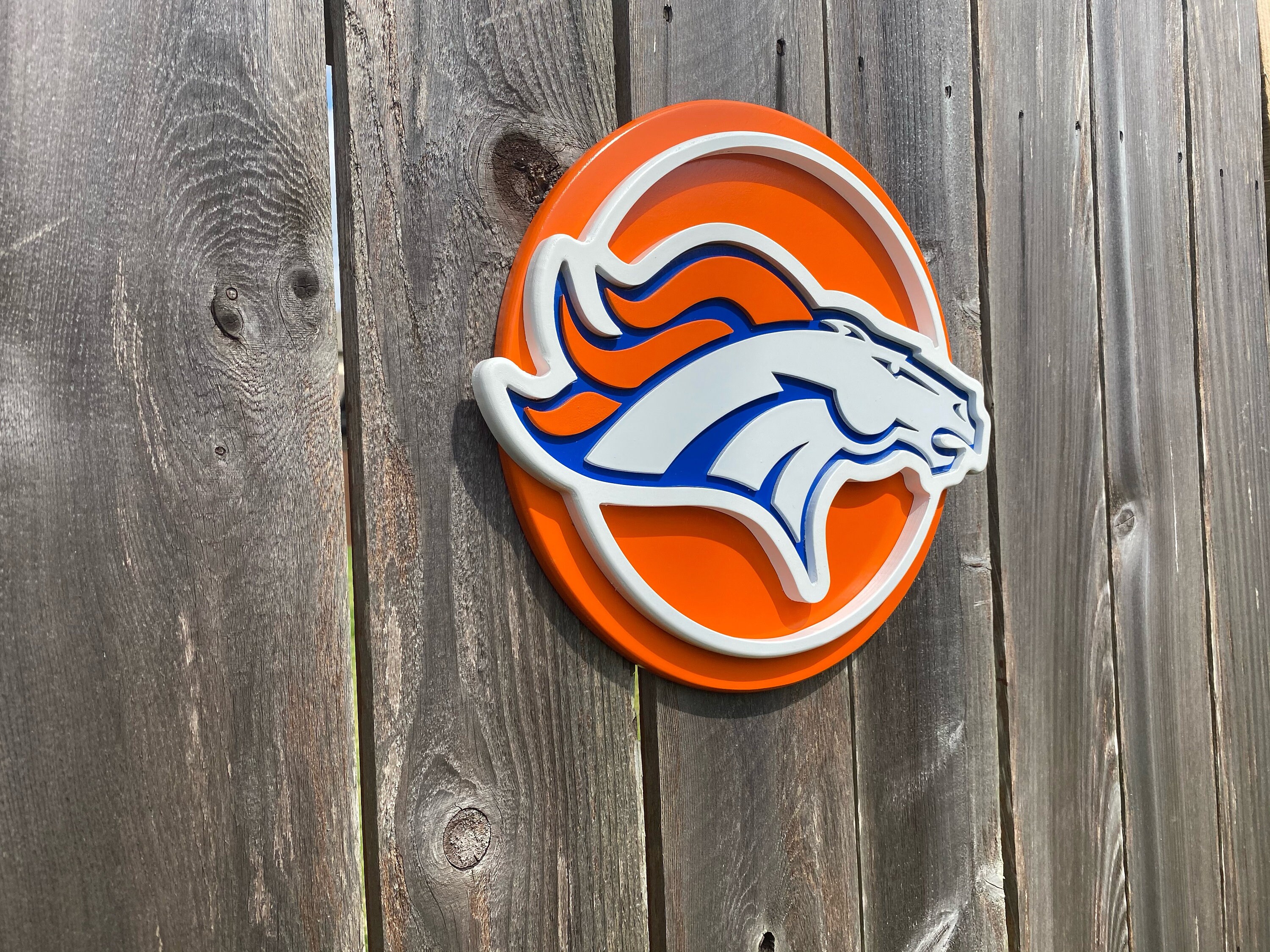 Decoración de la pared de Denver Broncos | Etsy