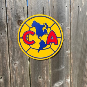 Club América Wall Decor - Custom Wood Sign, Soccer Fan Gift, Man Cave Art, Handcrafted Mexican Football Plaque