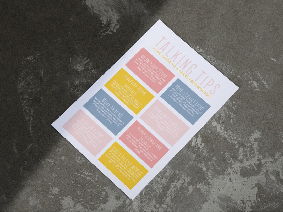 Talking Tips Posters | Presentation Skills Poster | Oral Presentation ...