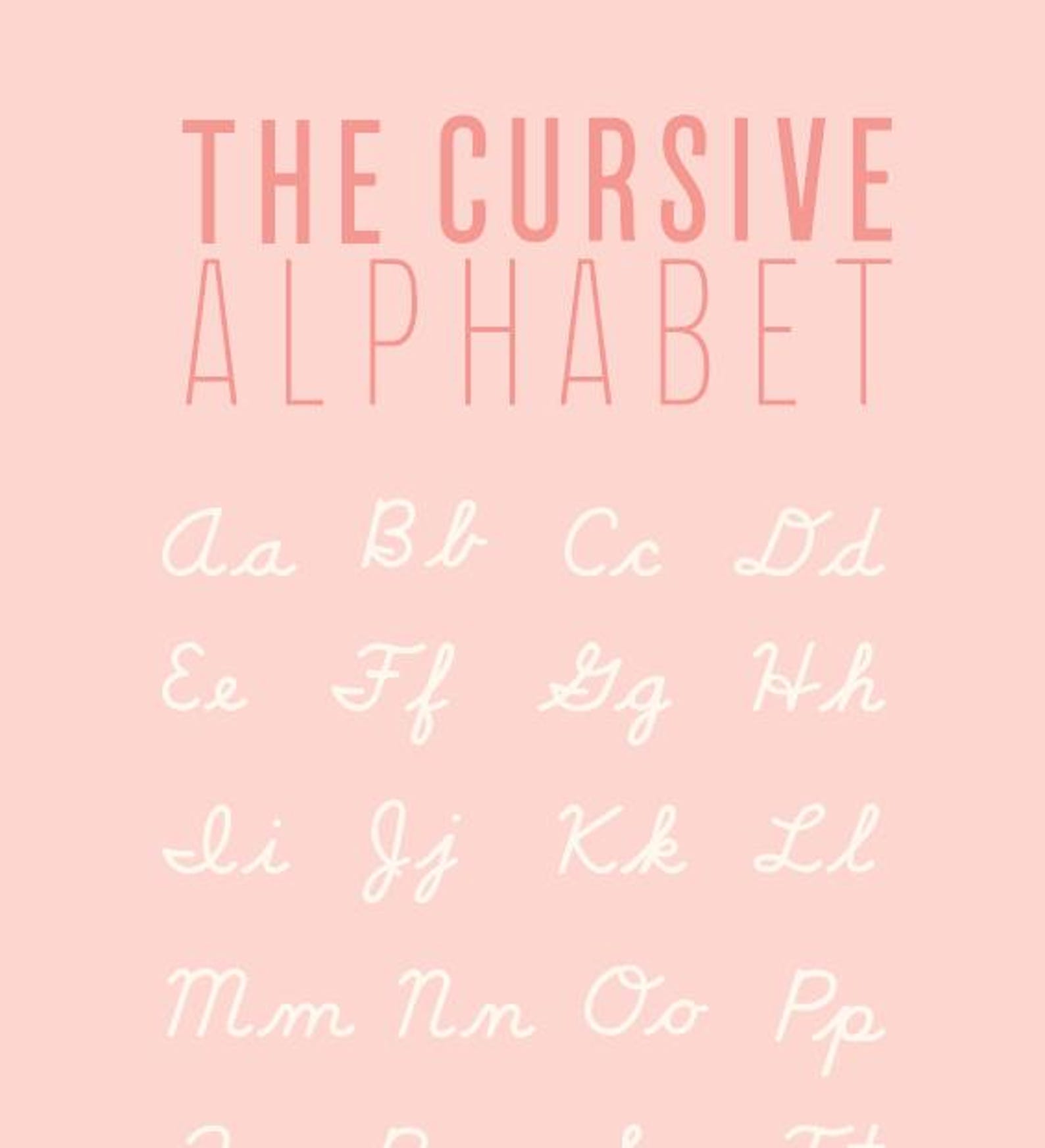 Cursive Alphabet Poster Set: Classroom Cursive Guide (digital Download ...