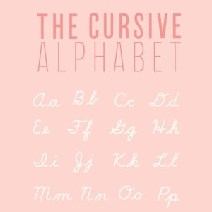 Conjunto de pósteres del alfabeto cursivo: Guía de cursiva para el aula (descarga digital, 5 tamaños)
