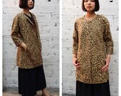 Vintage animal jacket 90s 3 4 sleeves, 90s 80s, green, jackets and coats small, swing jacket, fits multiple sizes