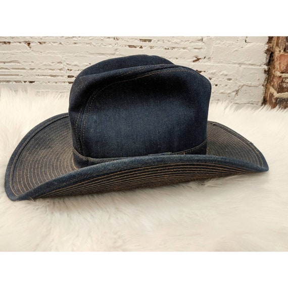 Amazing vintage hat denim western hat cowboy, cowg