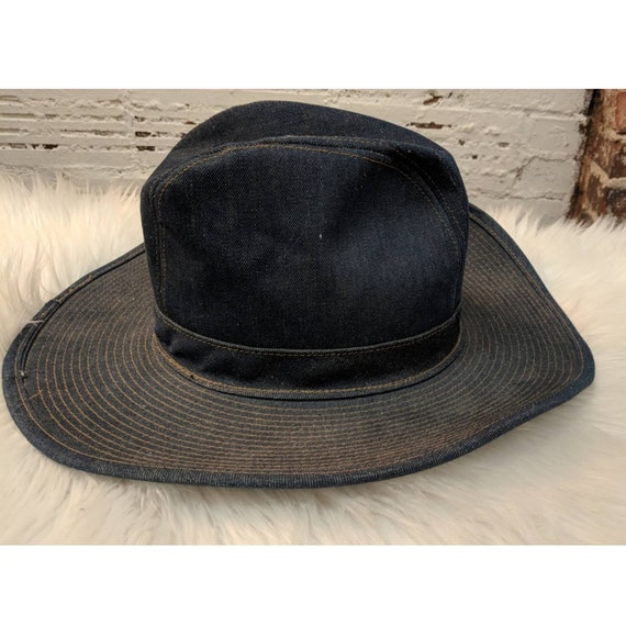 Amazing vintage hat denim western hat cowboy, cow… - image 2