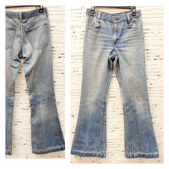 Vintage Levi's, 1970s orange tab jeans Denim bell