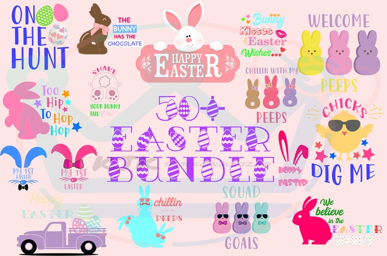 Happy Easter Bundle Svg, Eps, Png Instant Download, SVG for Cricut and ...