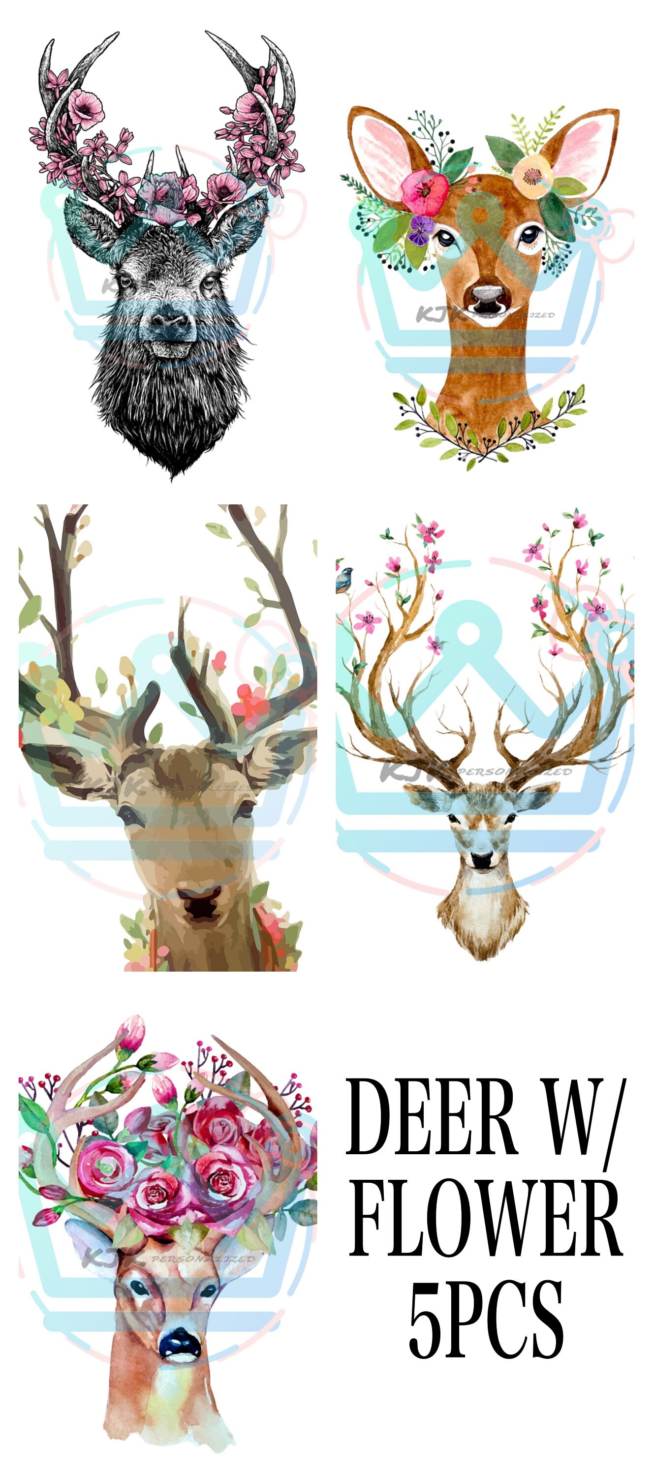 Download Deer With Flower Svg Boho Svg Files Wild And Free Svg Etsy