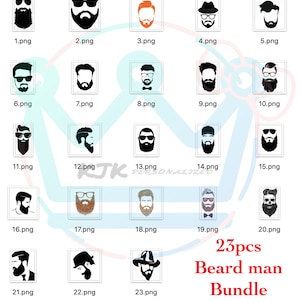 Bearded Man svg, eps, png Instant download, SVG for Cricut and Silhouette.