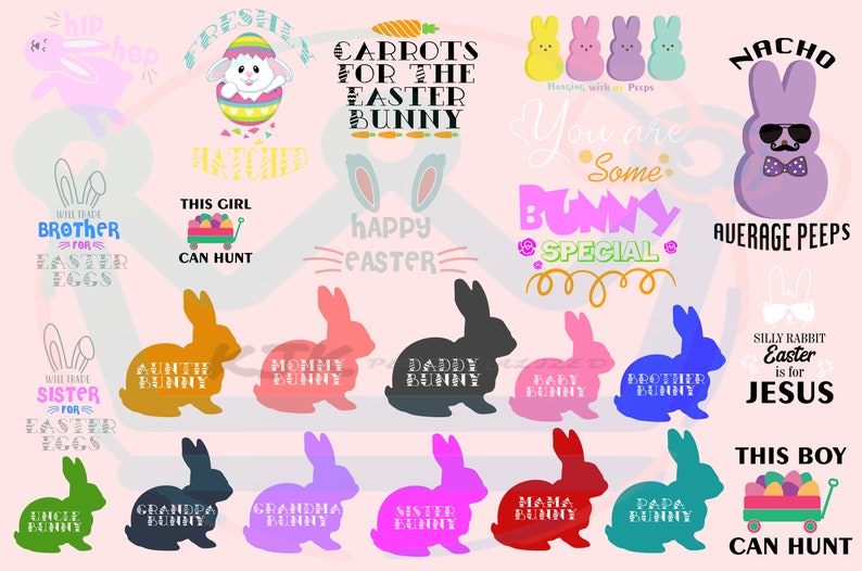 Happy Easter Bundle Svg, Eps, Png Instant Download, SVG for Cricut and ...