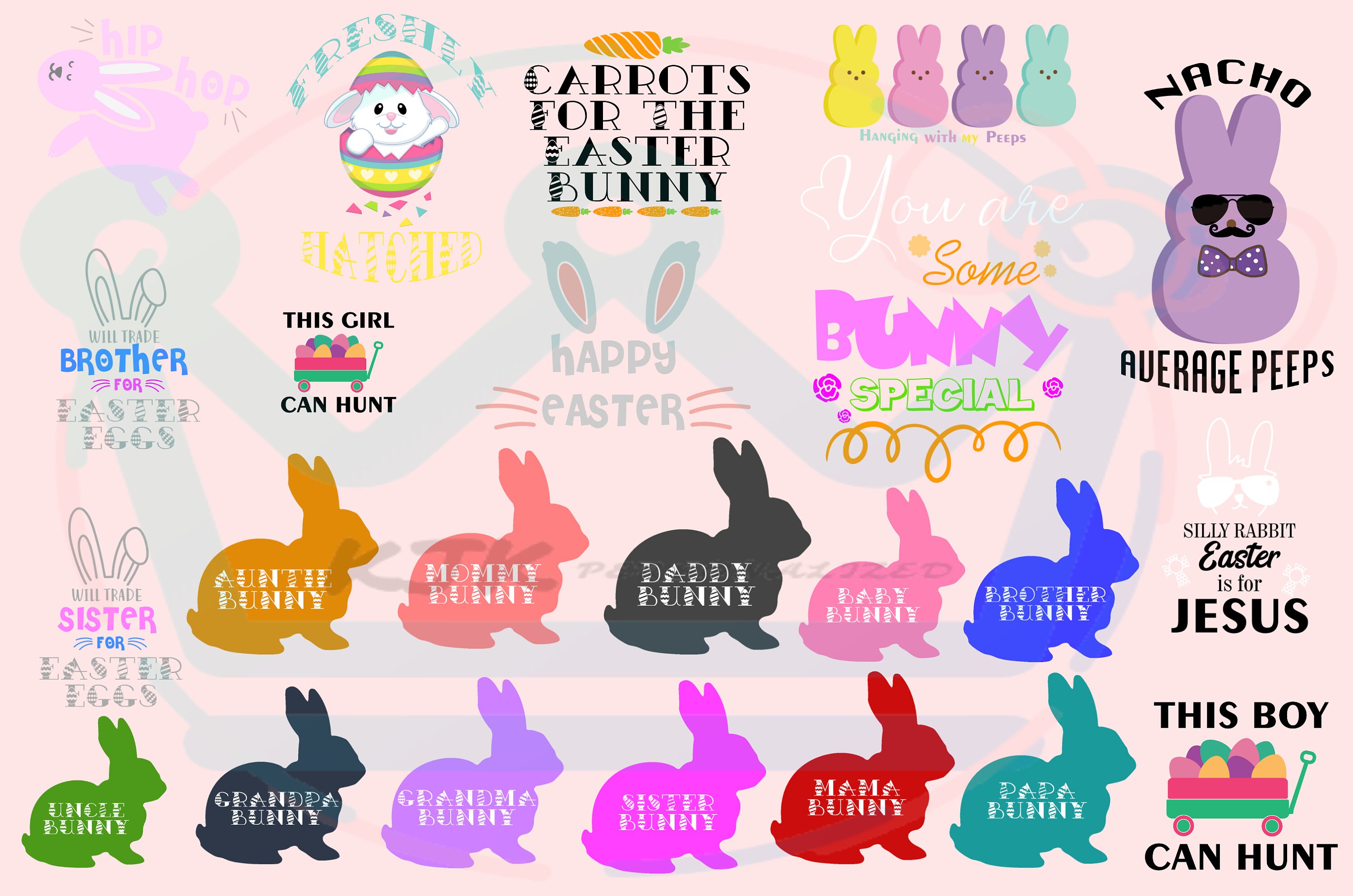 Happy Easter Bundle Svg, Eps, Png Instant Download, SVG for Cricut and ...