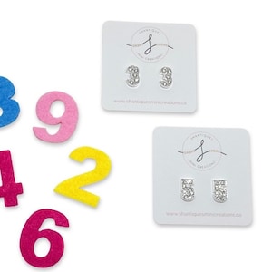 Birthday Number Earrings