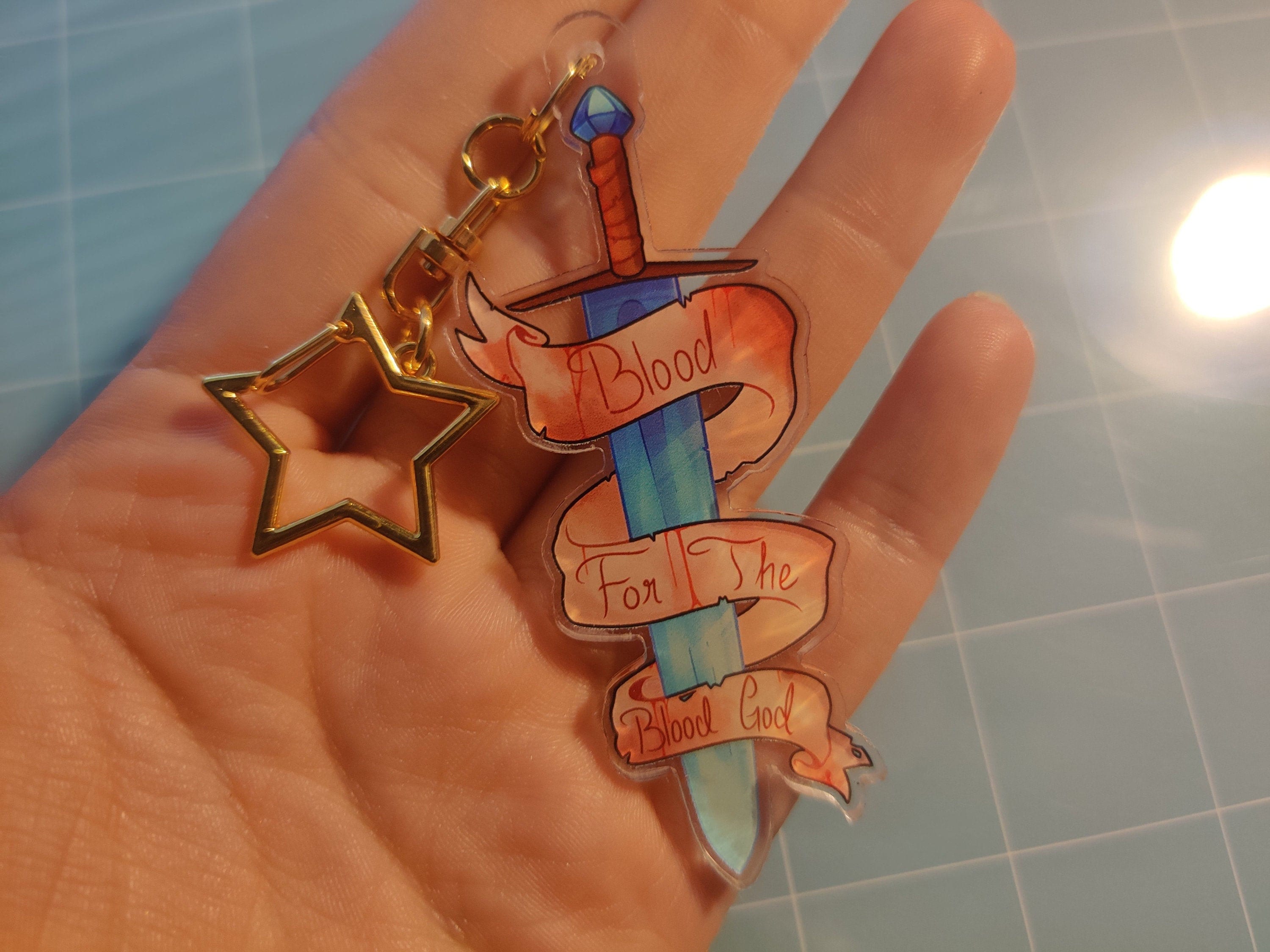 Blood for the Blood God Technoblade Sword Charm Etsy Australia