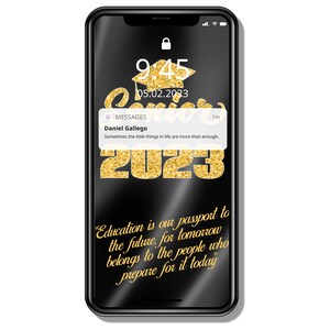 Personalized Graduation Cell Phone Wallpaper | Lockscreen | Class of 2023 | Graduation | High School Graduate | College Graduate | Senior