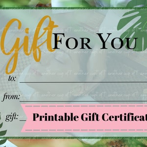 Mother's Day Gift | Mother's Day Gift Certificate | Gift for Mom | Printable | Download | Gift Card | Gift for Mom | Spa Certificate