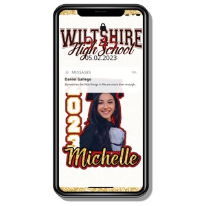 Personalized Graduation Cell Phone Wallpaper | Lockscreen | Class of 2023 | Graduation | High School Graduate | College Graduate | Senior