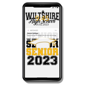 Personalized Graduation Cell Phone Wallpaper | Lockscreen | Class of 2023 | Graduation | High School Graduate | College Graduate | Senior