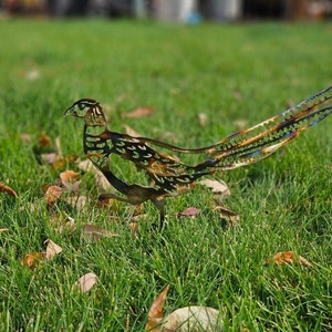 Pheasant Metal Yard Art - Running Pheasant- Garden Decor - Wildlife - Home Decor - Birds