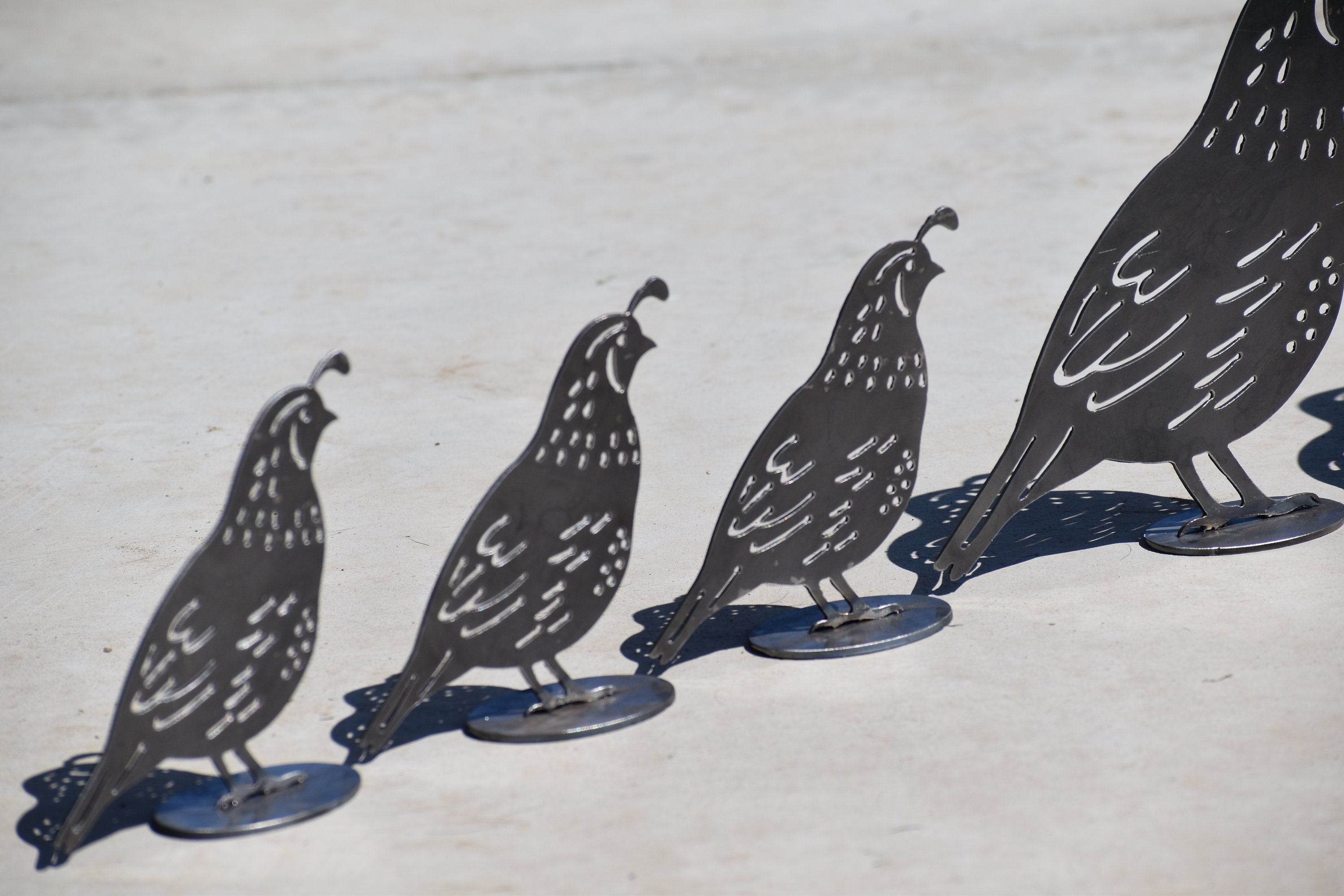 Quail Family metal Quail quail Artyard Etsy