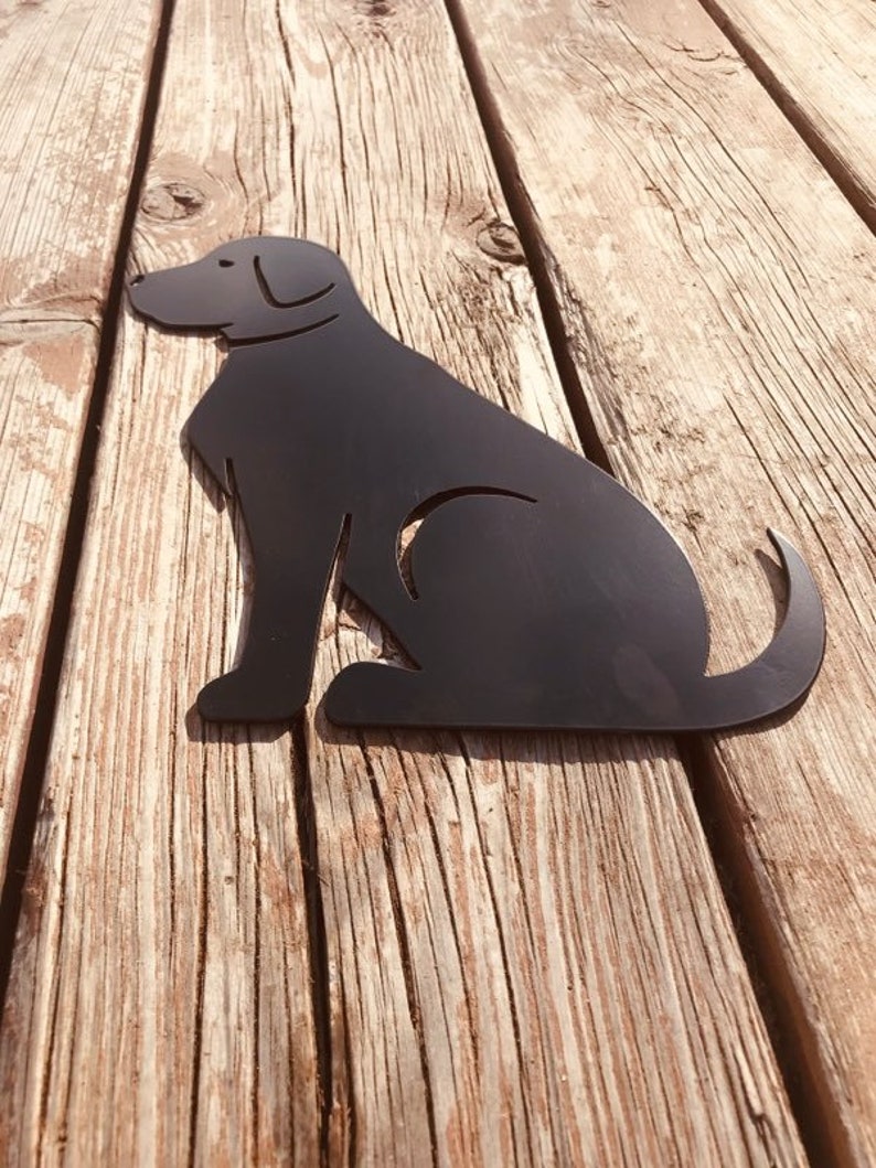 Black Lab Metal Sign / Dog sign / Metal dogs / Puppy sign Etsy
