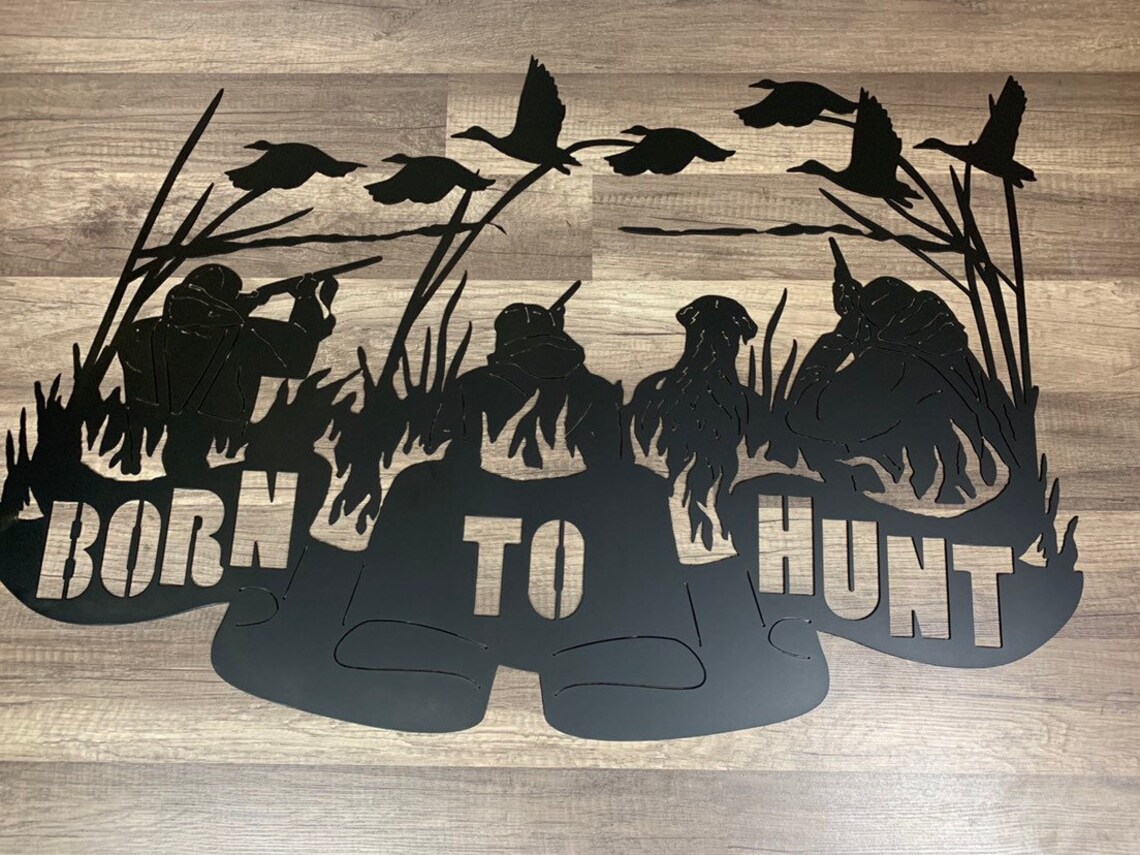 Hunting signMetal Duck hunting wall decorhunting wall Etsy