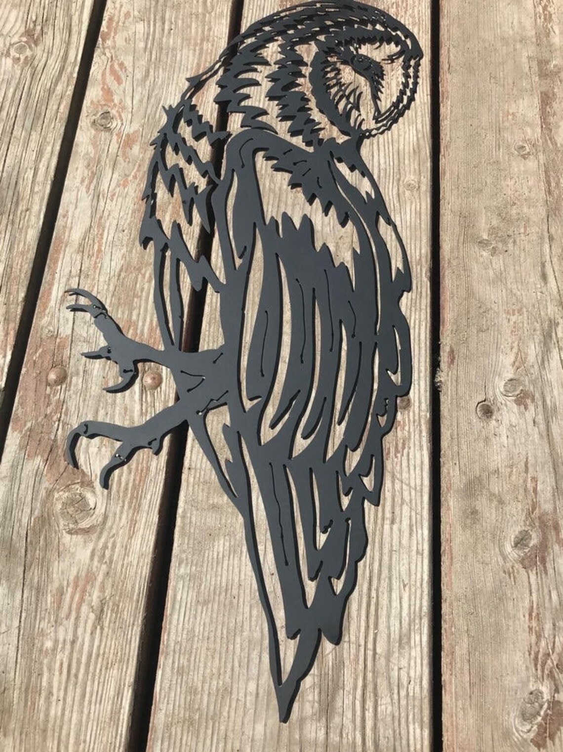 Metal Owl Signbird Decorowl Wall Hangingfront Porch Etsy