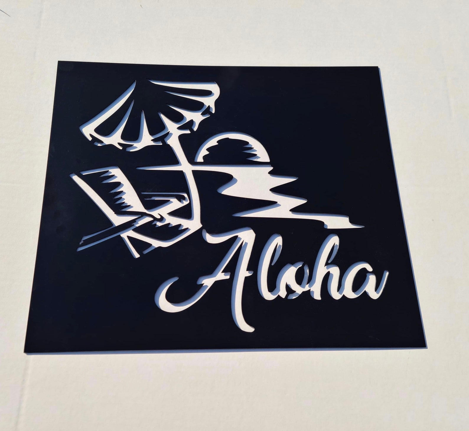 Aloha Sign hawaii Art beach Theme Signshawaiicostal Etsy