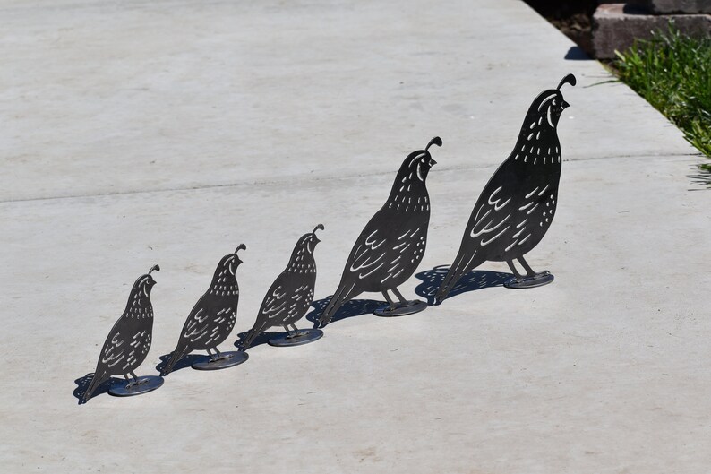 Quail Family metal Quail quail Artyard Etsy