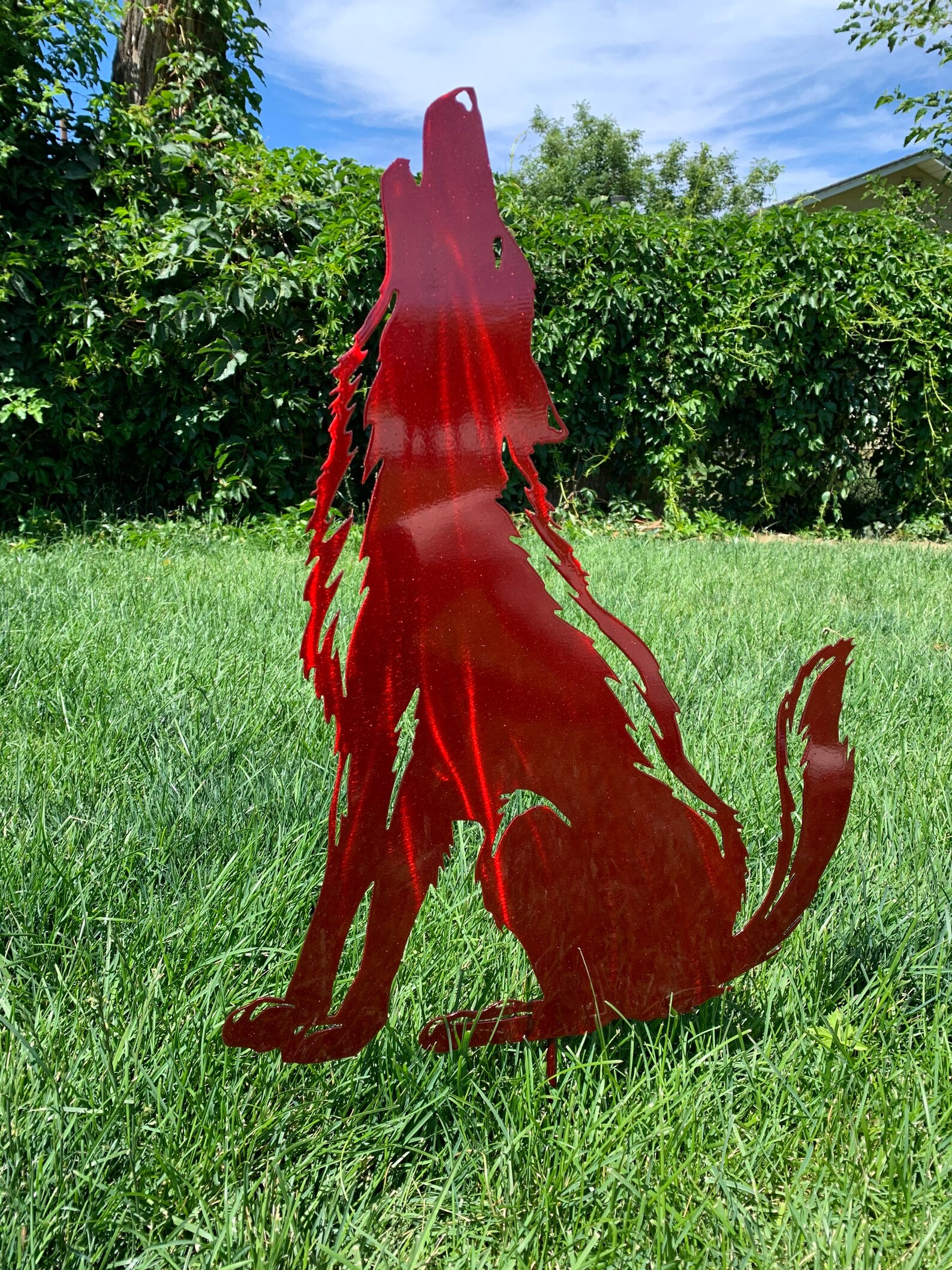 Coyote Yard Artcoyote Garden Art Howling Coyotedesert Yard Etsy Canada