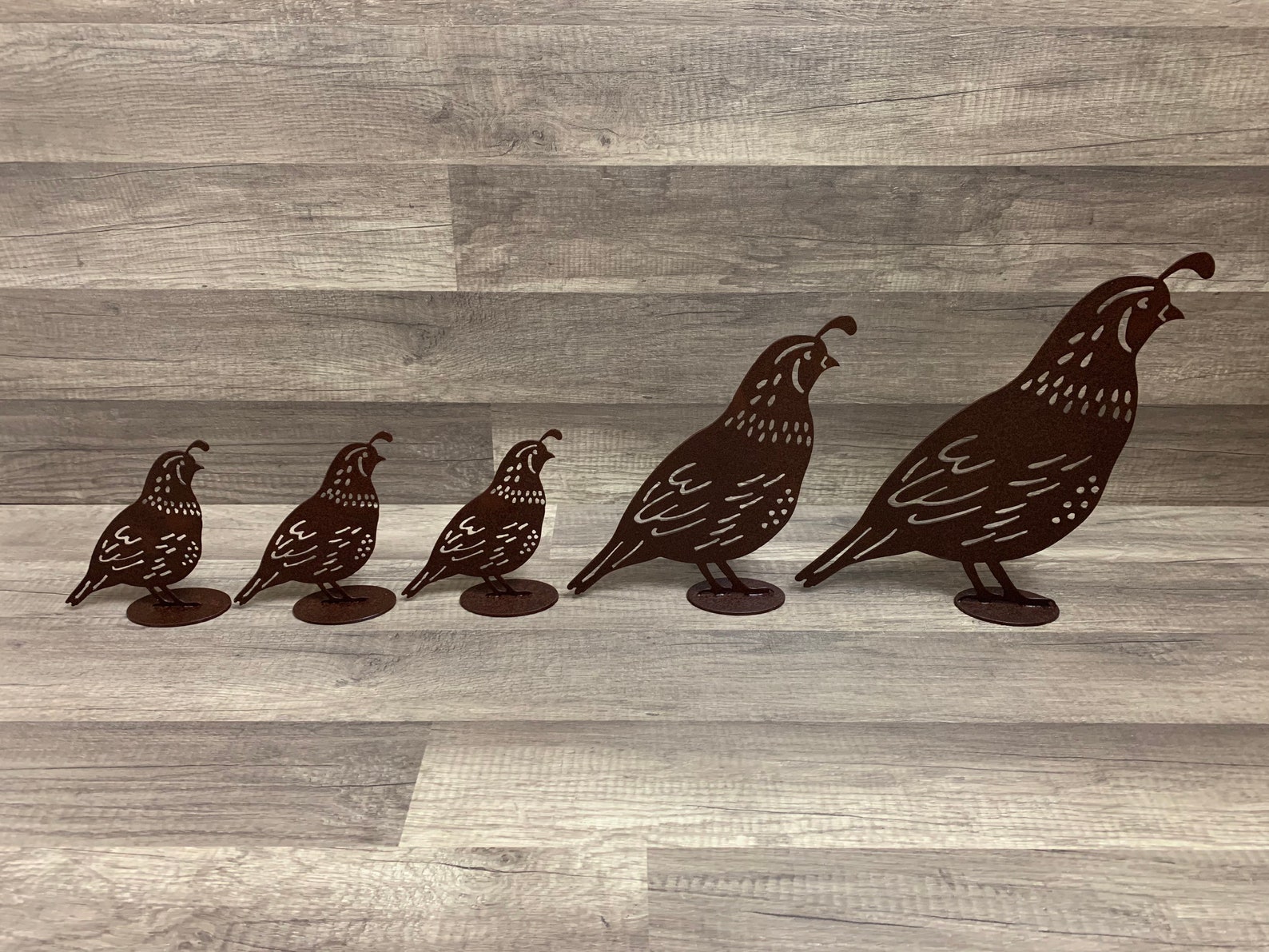 Quail Family metal Quail quail Artyard Decordecorative Etsy