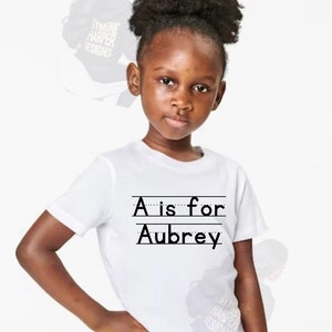 First day of school, Kindergarten shirt, back to school, custom shirt, personalized school shirt, alphabet shirt, preschool shirt for kids