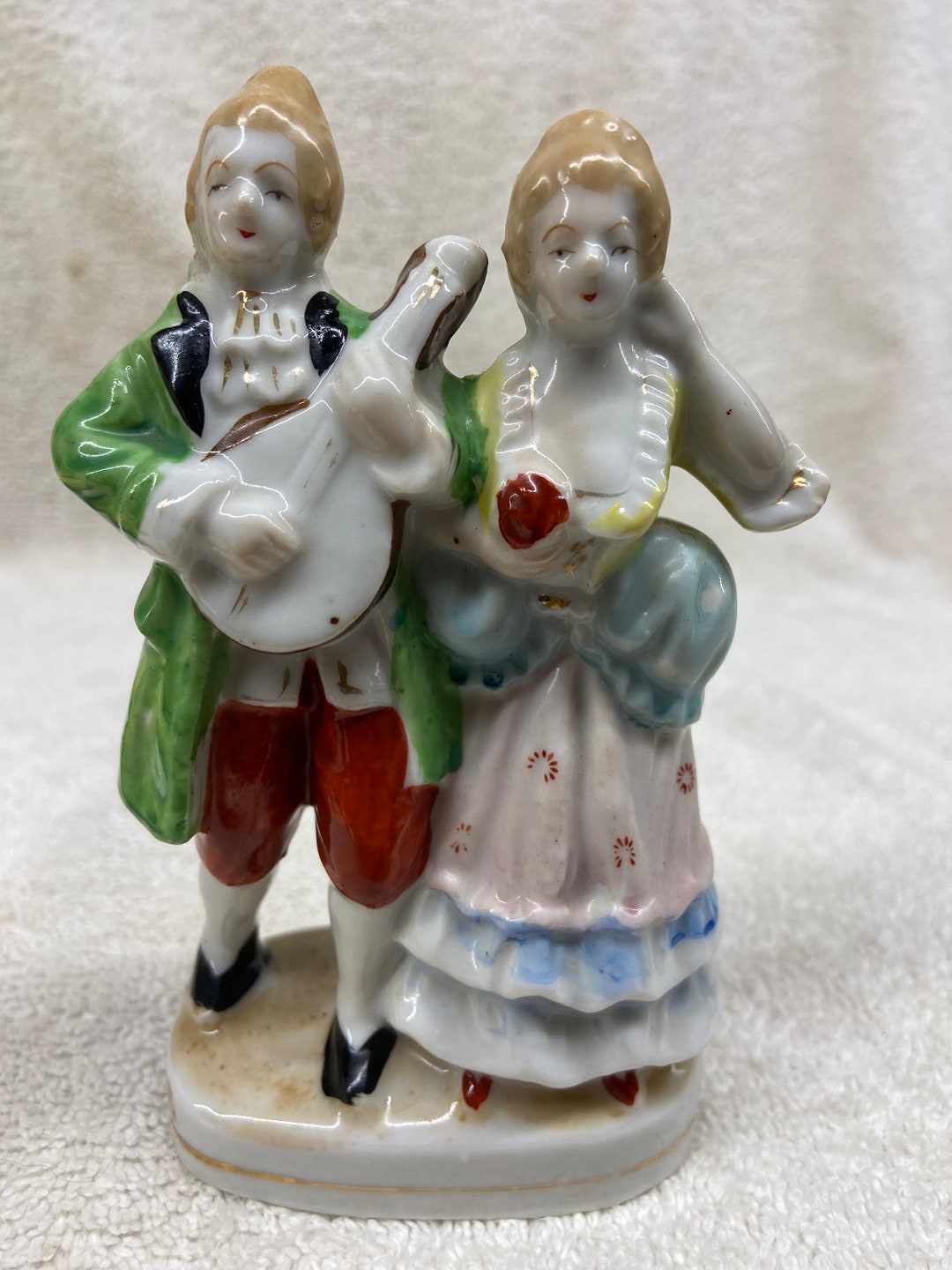 2 Vintage Porcelaine Figurine Set Lady & Gentleman Japan