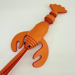 Réduction du tarif américain - Bijou de sac homard orange fait main en cuir de veau