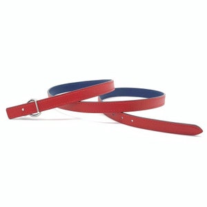 US Tariff Absorbed - Handmade 13mm genuine calf leather reversible belt strap size 82 also a replacement belt for Hermes 13mm buckle