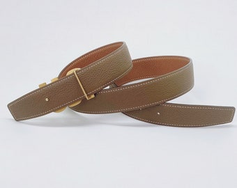 US Tariff Absorbed - Handmade 32mm calf skin reversible belt strap size also a replacement belt for any 32mm buckle