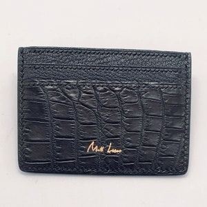Handgemaakte schapen Huid alligator huid Credit Card Houder Gratis Verzending