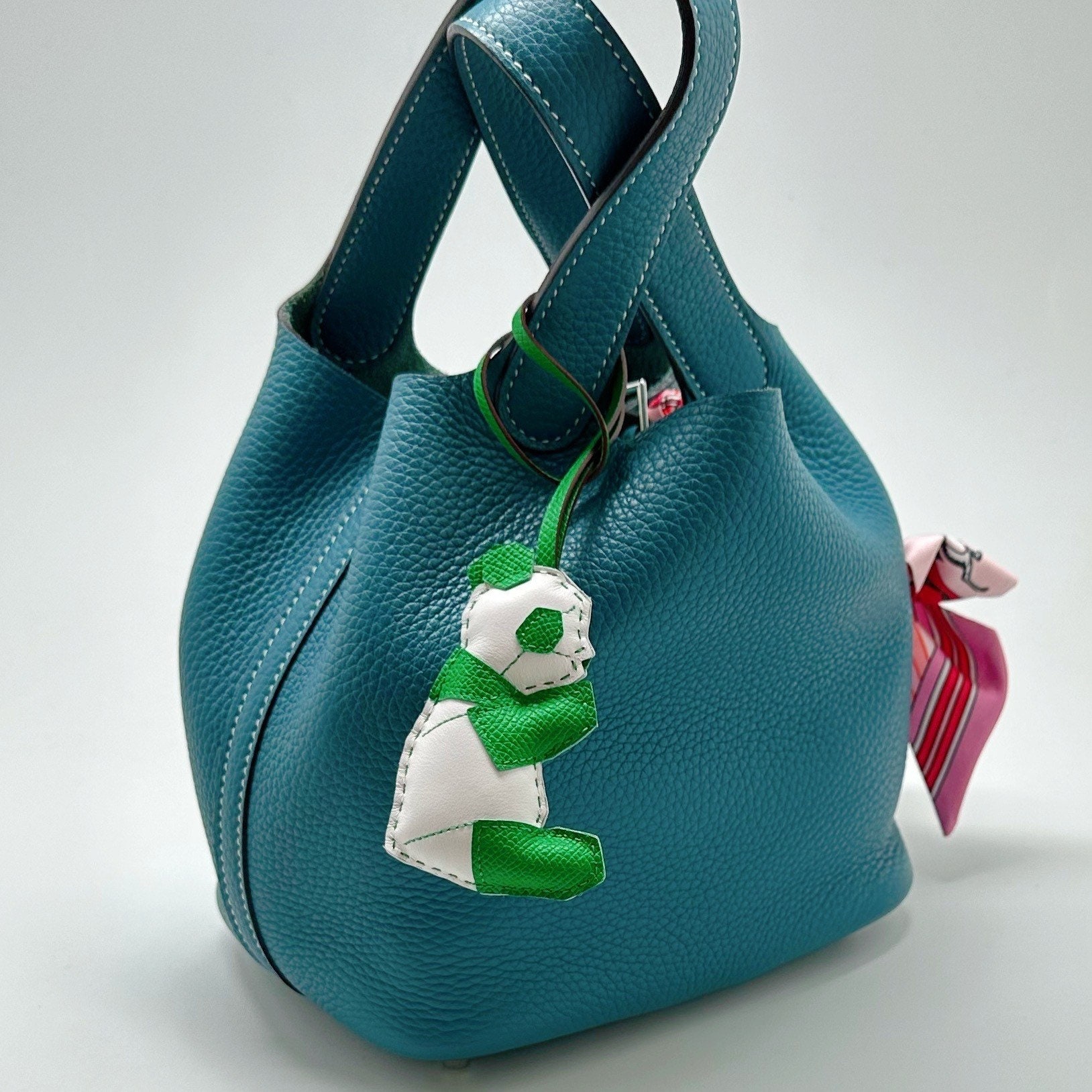 Handmade Calf Leather Panda Bag Charm - Etsy