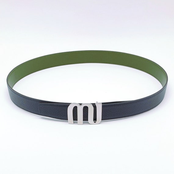 Handmade 32mm Genuine Calf Leather Reversible Belt Strap Size 95