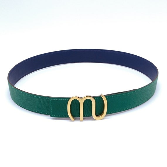 Handmade 32mm Genuine Calf Leather Reversible Belt Strap Size 85