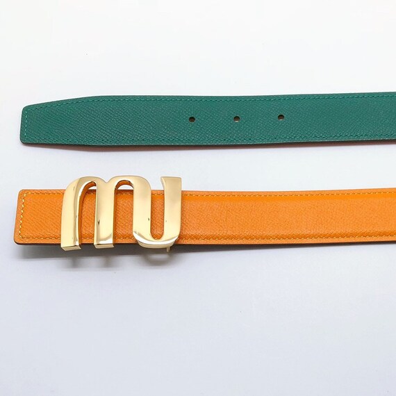 Handmade 32mm Genuine Calf Leather Reversible Belt Strap Size 90