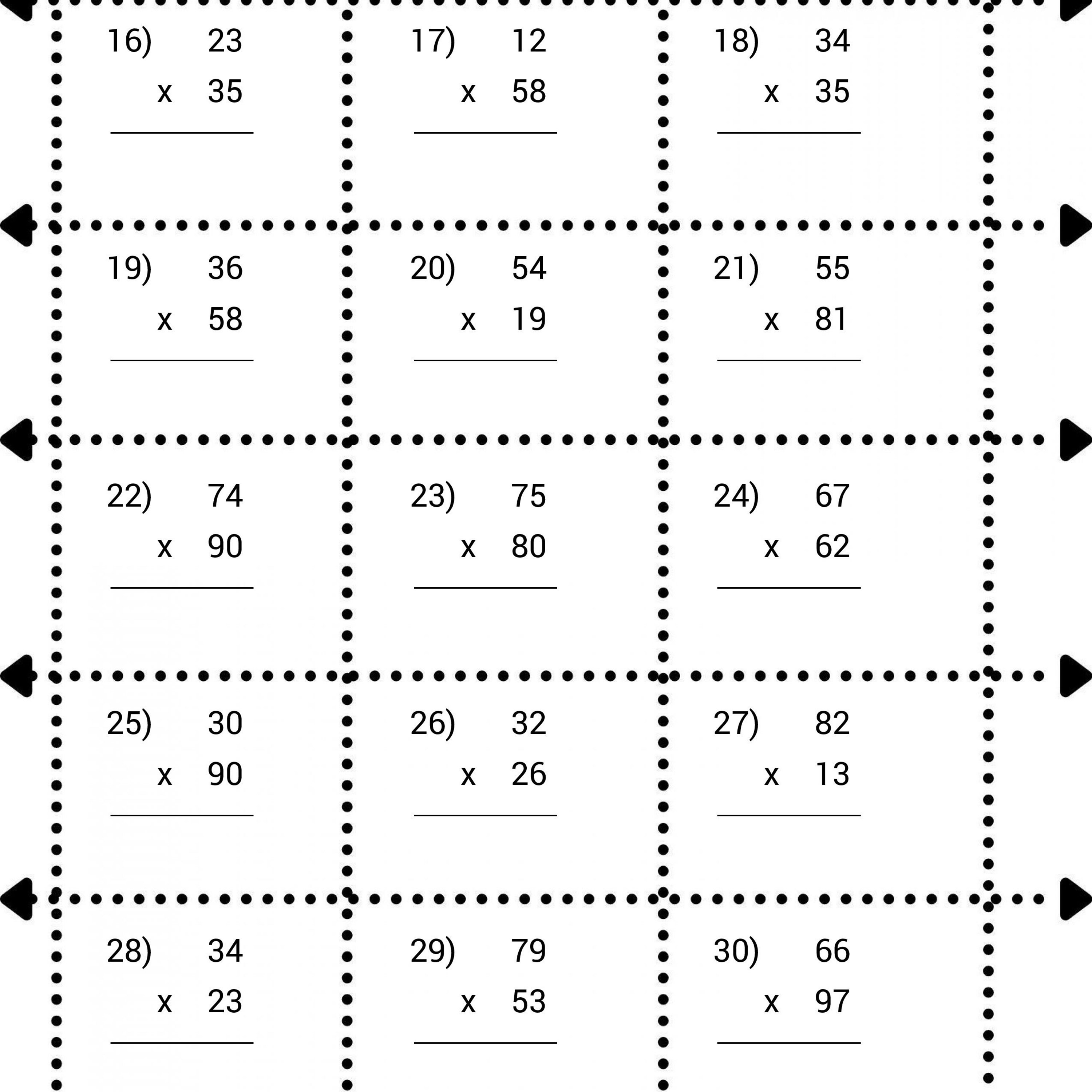 math worksheets for kids multiplication drills wit key etsy