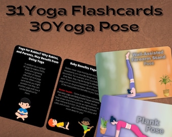 Yoga flashcards, Yoga poses, Montessori printable cards, Yoga consent cards, Kids yoga pose cards, Yoga cards printable, Asana cards,