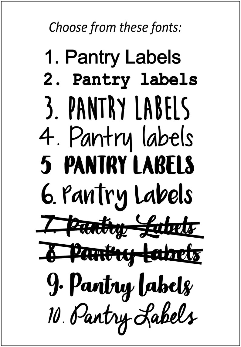 Custom Pantry Food Container/jar Labels Etsy