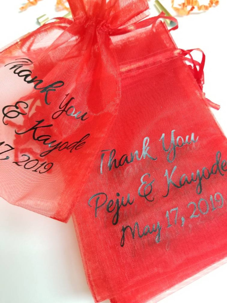 5 x 7 Personalized 10pcs Organza Bags Fabric Etsy