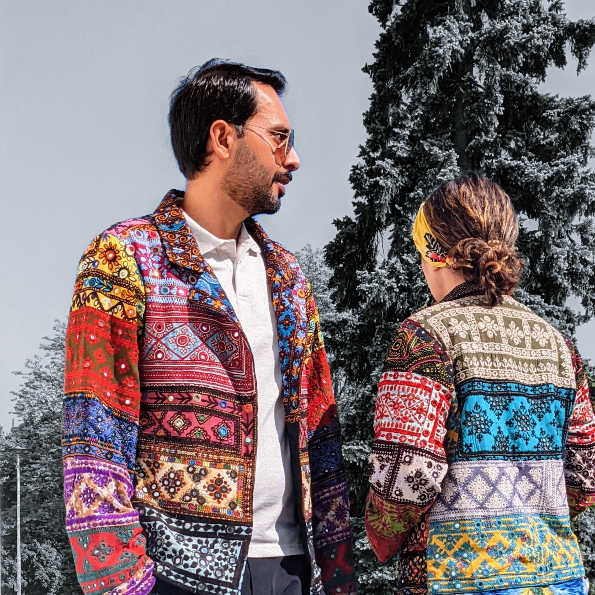 Patchwork Jacket, Handmade Embroidered Bohemian Unisex